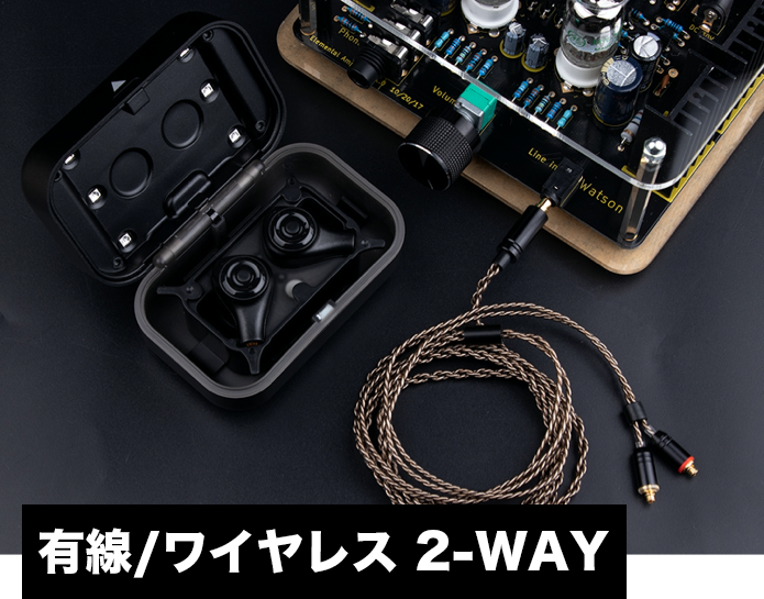 TINHIFI T2000｜MMCX有線／完全ワイヤレスの2Wayで使える デュアル